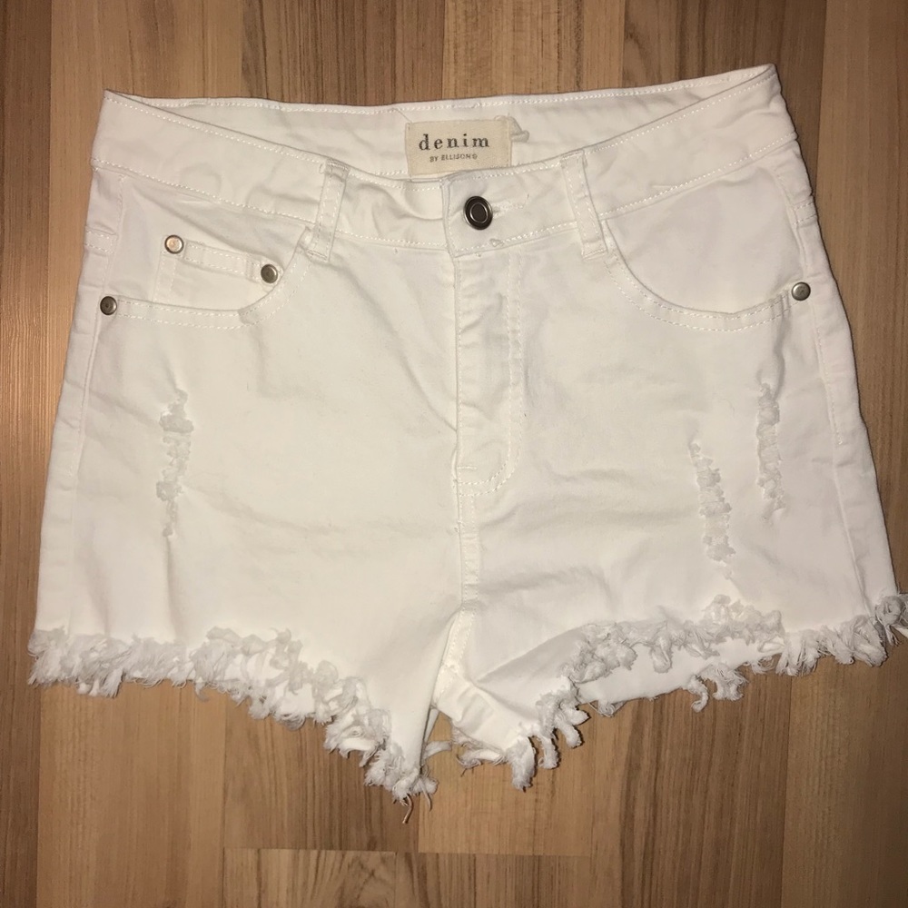 White Frilly Festival Shorts